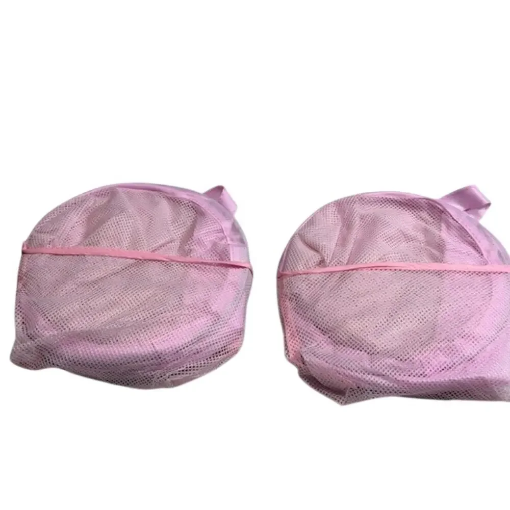 2 Pack Pink Pop Up Laundry Hamper Foldable Mesh Clothes Basket Collapsible New